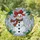 Holiday Enthusiasts' Cheerful Tiffany Stained Glass Snowman Holly Pine Mosaic Stained Glass Suncatcher - 1