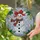 Holiday Enthusiasts' Cheerful Tiffany Stained Glass Snowman Holly Pine Mosaic Stained Glass Suncatcher - 2