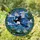 Art Lovers' Tiffany-Style Stained Glass Magpie in Flight, Jewel Tone Mosaic Sky & Metallic Scrolls Stained Glass Suncatcher - lrqOeNMSz7