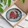 Holiday Lovers' Tiffany Style Stained Glass Ruby Red Festive Heart Snowy Snowflakes Emerald Holly Pattern Stained Glass Suncatcher - 3