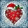 Holiday Lovers' Tiffany Style Stained Glass Ruby Red Festive Heart Snowy Snowflakes Emerald Holly Pattern Stained Glass Suncatcher - 5