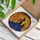 Fantasy Lovers' Tiffany Stained Glass Witch & Black Cat Silhouette, Amber Gold Moon, Royal Blue Purple Stained Glass Suncatcher - 3