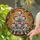 Holiday Dog Lovers' Vibrant Tiffany Stained Glass Dalmatian Puppy Christmas Tree Mosaic Pattern Stained Glass Suncatcher - 2