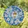 Art Lovers' Tiffany Stained Glass Crescent Moon Lantern Winter Night Icy Blue Gold Mosaic Stained Glass Suncatcher - NH_MiCfUJA