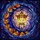 Fantasy Art Lovers' Intricate Stained Glass Crescent Moon Lantern Celestial Mosaic Orange Blue Jewel Tones Stained Glass Suncatcher - 5