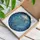 Ocean Lovers' Tiffany Stained Glass Majestic Jellyfish Aqua Cerulean Blue Jewel Tone Art with Intricate Filigree Stained Glass Suncatcher - 3