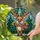 Christmas Lovers' Tiffany Stained Glass Reindeer Mosaic Joyful Red Nose Fir Trees Twinkling Stars Red Amber Cream Stained Glass Suncatcher - 5jrXbsYFfH