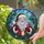 Winter Celebrators' Tiffany Style Stained Glass Santa Claus, Holly & Snowflakes Mosaic Stained Glass Suncatcher - 6FuWFrJbHI