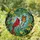 Nature Enthusiasts' Tiffany Stained Glass Cardinal Monarch Butterfly Botanical Mosaic Jewel Tones Stained Glass Suncatcher - 1