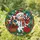 Holiday Celebrators' Tiffany Style Snowman Mosaic Red Green Gold Intricate Stained Glass Stained Glass Suncatcher - tAxn2UNjl-