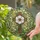 Art & Nature Lovers' Vibrant Stained Glass White Flower Celtic Knot Cross Intricate Green Yellow Mosaic Stained Glass Suncatcher - 2