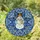 Winter Enthusiasts' Glowing Snowman Tiffany Blue Frosted Jewel Starburst Snowflake Mosaic Stained Glass Suncatcher - 1