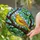 Nature Lovers' Intricate Stained Glass Yellow Canary, Tiffany Style Orange & Green Mosaic Pattern Stained Glass Suncatcher - 2