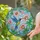 Nature Lovers' Glowing Red Teal Hummingbird Pink Flower Tiffany Stained Glass Mosaic Art Stained Glass Suncatcher - 2