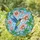 Nature Lovers' Glowing Red Teal Hummingbird Pink Flower Tiffany Stained Glass Mosaic Art Stained Glass Suncatcher - 1