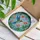 Nature Lovers' Glowing Red Teal Hummingbird Pink Flower Tiffany Stained Glass Mosaic Art Stained Glass Suncatcher - 3