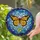 Nature Lovers' Tiffany Style Monarch Butterfly Stained Glass Mosaic Art Orange Blue Purple Green Stained Glass Suncatcher - 2