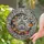 Halloween Enthusiasts' Vibrant Tiffany Stained Glass Gothic Gate Bats Skulls Pumpkins Edge-to-Edge Design Stained Glass Suncatcher - 2