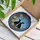 Celestial Dreamers' Vibrant Stained Glass Crescent Moon Rabbits, Blue Sapphire Sky & Floral Jewel Tones Stained Glass Suncatcher - 3