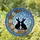 Celestial Dreamers' Vibrant Stained Glass Crescent Moon Rabbits, Blue Sapphire Sky & Floral Jewel Tones Stained Glass Suncatcher - 1