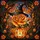 Autumn Style Lovers' Vibrant Orange Stained Glass Rose Witch Hat & Jack-o'-Lantern Monarch Mosaic Stained Glass Suncatcher - 5