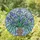 Art Lovers' Tiffany Style Stained Glass Blue Purple Irises Vibrant Floral Mosaic Art Stained Glass Suncatcher - Gz32BWO9xC