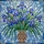 Art Lovers' Tiffany Style Stained Glass Blue Purple Irises Vibrant Floral Mosaic Art Stained Glass Suncatcher - 5