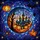 Halloween Art Fans' Intricate Tiffany Stained Glass Moon Village & Celestial Ornaments Pattern Stained Glass Suncatcher - 5