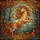 Fantasy Art Enthusiasts' Stained Glass Unicorn Jack-o'-Lantern Autumnal Forest Mosaic Jewel Tones Stained Glass Suncatcher - 5