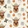 Highland Cow Christmas: Cozy Beanie Fluffy Cow Festive Ornament 20oz Tumbler Sublimation PNG Satin Pajamas Set - 4