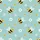 Women's & Kids' Cute Cartoon Bumblebee Blossom Light Teal Pattern Pajamas Set Satin Pajamas Set - 4