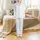 Women's Grandmillennial Coquette: Blue Bow & Star Watercolor Pajama Lounge Set Satin Pajamas Set - 2