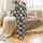Women's Dark Floral Pajamas: Cottagecore Navy Botanical Cotton Sleep Set Satin Pajamas Set - 2