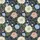 Women's Dark Floral Pajamas: Cottagecore Navy Botanical Cotton Sleep Set Satin Pajamas Set - 4