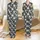 Women's Dark Floral Pajamas: Cottagecore Navy Botanical Cotton Sleep Set Satin Pajamas Set - 1