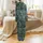 Cozy Adult & Artist Gift: Impressionist Irises Botanical Garden 100% Cotton Woven Throw Satin Pajamas Set - 3