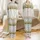 Nature Lover's Impressionistic Birch Tree Forest Sleep Set: White Aspen & Golden Flora Satin Pajamas Set - 1
