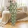 Women's Sage Green Pajamas: Boho Floral Peony Print Sleep Set - Vintage Botanical Loungewear Satin Pajamas Set - 2