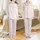Girls' Pink Toile Pajamas: Vintage Botanical Wild Rose Bellflower Sleep Set Satin Pajamas Set - 1