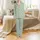 Personalized Pet Lover Fawn Chihuahua Dog Portrait Mint Green Satin Pajamas Satin Pajamas Set - 2