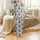 Family Nautical Christmas Pajamas: Nauti List Anchor & Holiday Lights Pattern Satin Pajamas Set - 2
