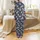 Bridesmaid & Bridal: Lush Blush Rose Navy Floral Print Rayon Spandex Long Loungewear Satin Pajamas Set - 3