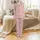 Family & Women's Tropical Flamingo Christmas Sleep Set: Whimsical Holiday Design with Santa Hats, Lights & Snowflakes Satin Pajamas Set - 2