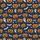 Women's Cute Halloween Jack-o'-Lantern Bat Pattern Short Sleeve Button-Down Sleep Set Satin Pajamas Set - 4