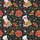Family Christmas Pajama Set: Whimsical Chalkboard Pizza & Santa Holiday Sleepwear Design Satin Pajamas Set - 4