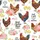 Funny Chicken Mom Pajamas: Floral Farm Animal Rooster & Hen Print - Soft Stretch Sleep Set Satin Pajamas Set - 4