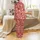 Personalized Pet Lover Red All-Over Dog & Cat Photo Face Custom Name Soft Family Sleepwear Set Satin Pajamas Set - 3