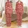 Personalized Pet Lover Red All-Over Dog & Cat Photo Face Custom Name Soft Family Sleepwear Set Satin Pajamas Set - 1