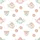 Tea Lovers' Whimsical Pastel Watercolor Teacup Patisserie Pattern Mint Green Pink Off-White Bows Satin Pajamas Set - 4