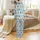 Dog Lovers' Adorable Small Dog Breeds in Teddy Bear Pajamas Seamless Pattern Light Blue Satin Pajamas Set - 3
